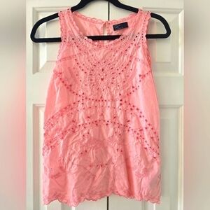 Gap Sleeveless Eyelet Top XS